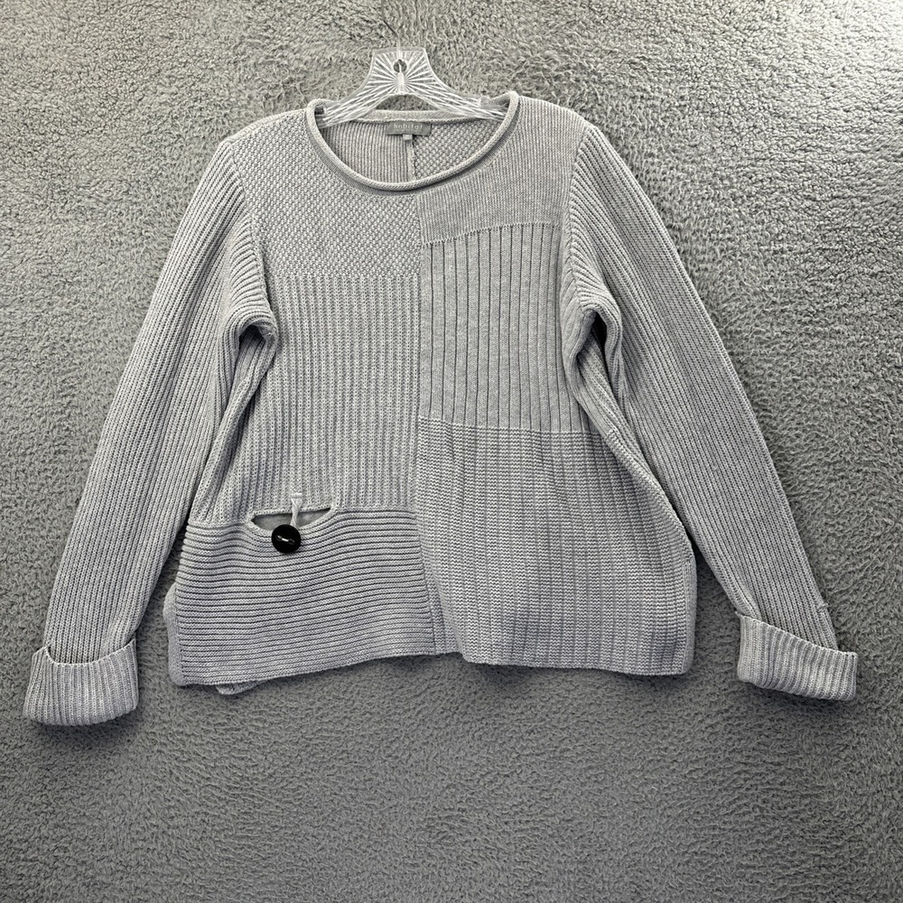 Habitat Clothes To Live In Roll Neck Knit Sweater Gray Lagenlook Women's Medium